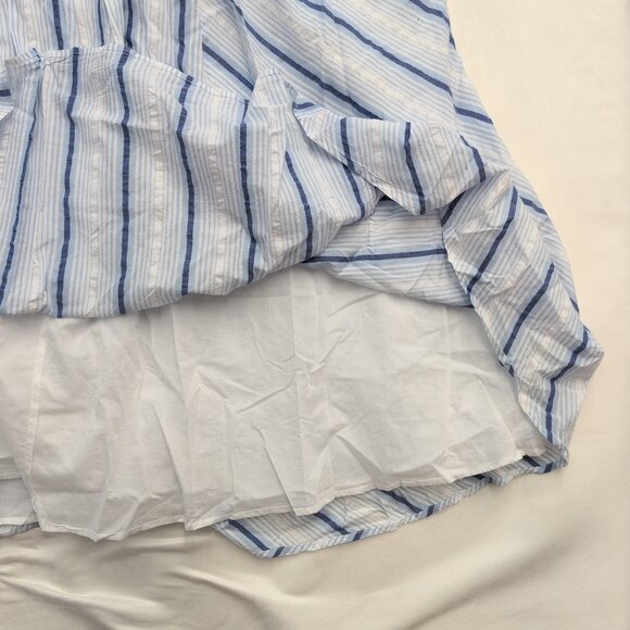 Lane Bryant Blue & White Striped Halter Maxi Dress Size 20 - Picture 9 of 12